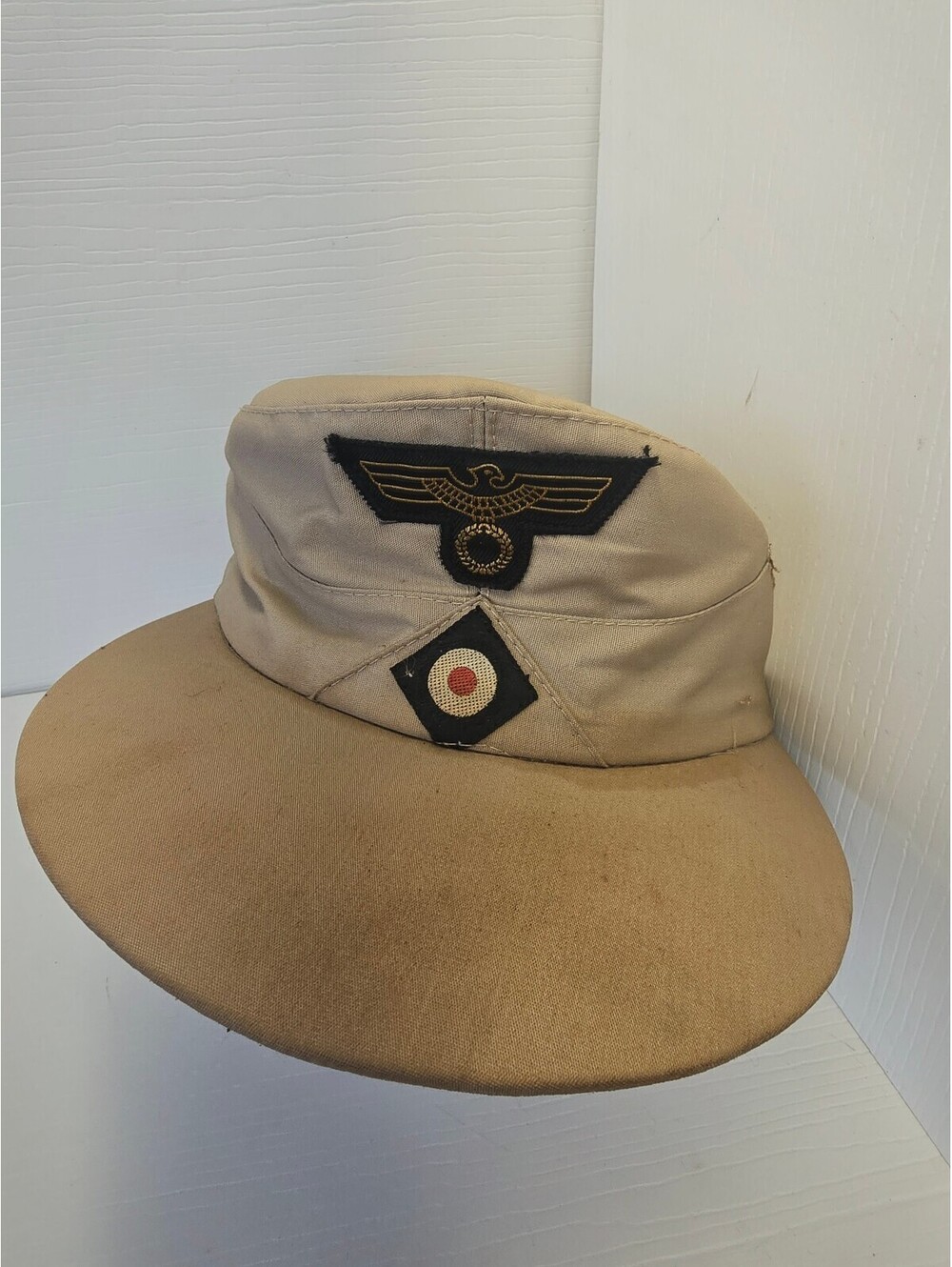 Vintage WWII German Afrika Korps DAK Field Cap Replica Nino Flex Desert Fox